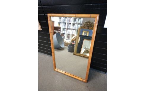 MIROIR BAMBOU DEBUT 20EME