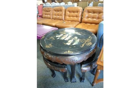 TABLE TABOURETS CHINOISE