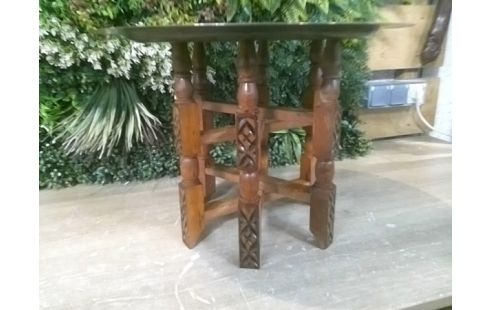 TABLE ORIENTAL PIED+PLATEAU