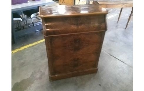 SECRETAIRE STYLE LOUIS PHILIPPE NOYER ET MARBRE EN L'ETAT
