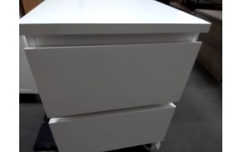 CHEVET 2 TIROIRS BLANCS