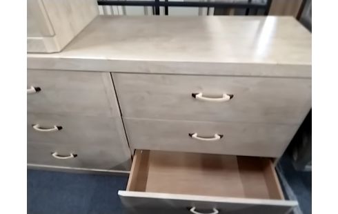 COMMODE 6 TIROIRS DECO BOULEAU