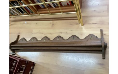 ETAGERE MURALE CHÊNE 6 CROCHETS