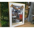 MIROIR GUIRLANDE CAFRE BLANC ET DORE