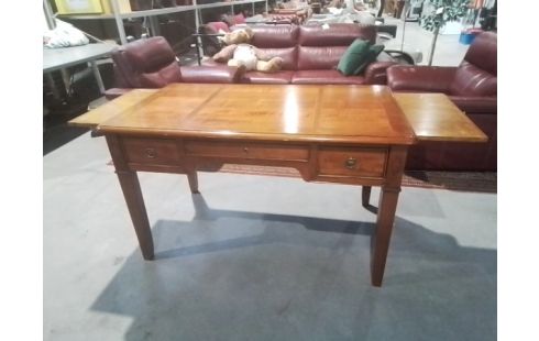 BUREAU EN MERISIER 3T 2 TABLETTES