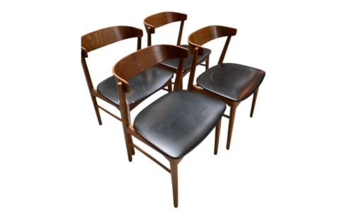 4 STOELEN FARSTRUP MODELL 206 DEENS DESIGN 1960