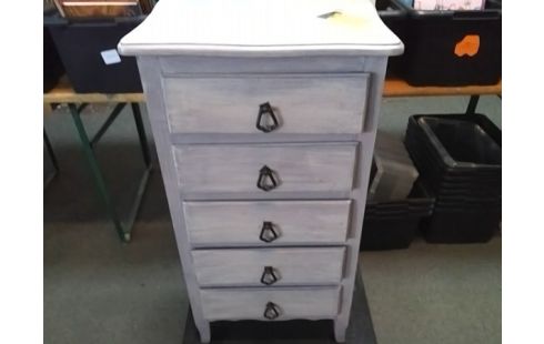 CHIFFONNIER 5T BOIS RUSTIQUE PEINT