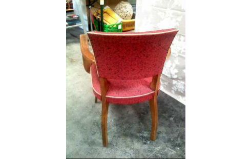 STUHL M. ARMLEHNE VINTAGE ROT