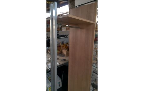 KLEIDERSTÄNDER, , MÖBELSTÜCK WAND-, , HOLZ LOOK GRAU METALL