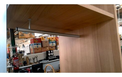 KLEIDERSTÄNDER, , MÖBELSTÜCK WAND-, , HOLZ LOOK GRAU METALL