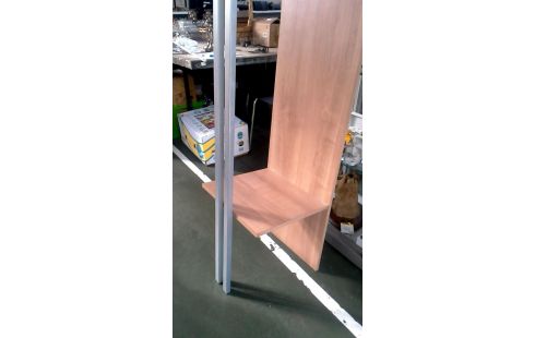 KLEIDERSTÄNDER, , MÖBELSTÜCK WAND-, , HOLZ LOOK GRAU METALL