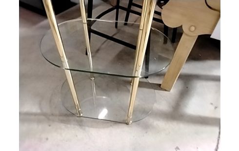 TABLETTE VERRE ET LAITON VINTAGE