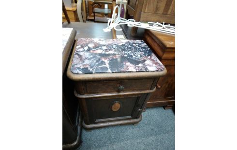 CHEVET 1 TIROIR 1 PORTE MARBRE