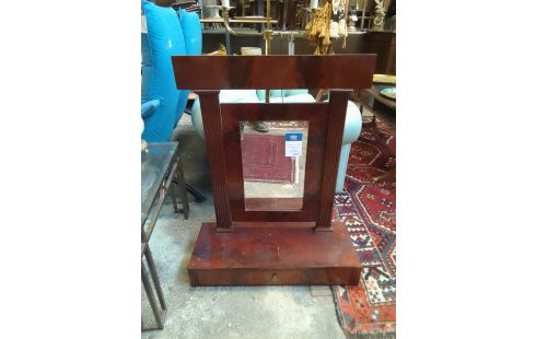 MIROIR PSYCHE ACAJOU 1 TIROIR