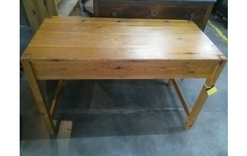 BUREAU PIN EN L'ÉTAT 2 TIROIRS