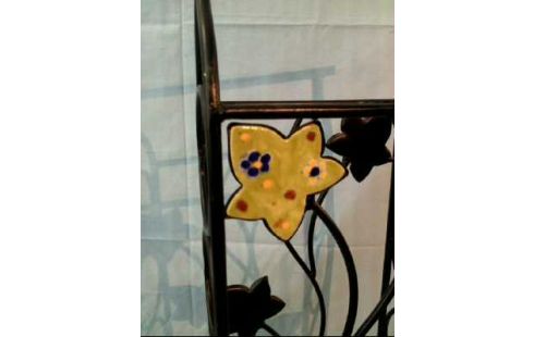 WEINREGAL METALL SCHWARZ FLORAL VERZ.