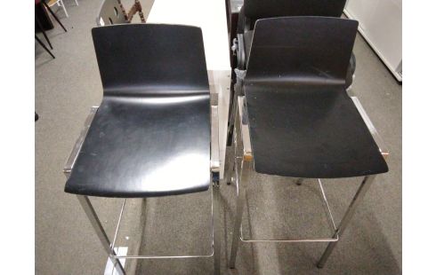 CHAISE DE BAR METAL ET NOIR