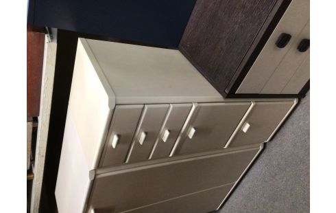 COMMODE COLONNE 5 TIROIRS BLANCHE