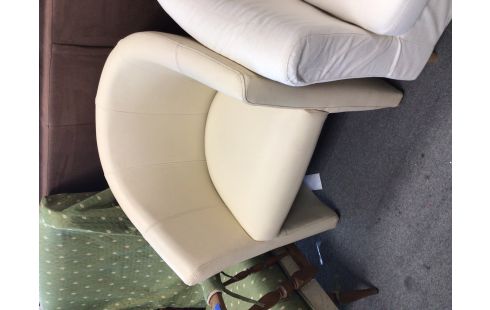 FAUTEUIL CLUB CUIR BEIGE