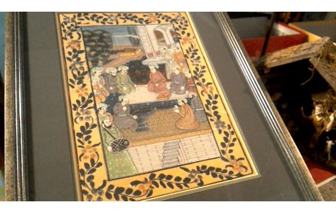 PEINTURE SUR SOIE ORIENTAL