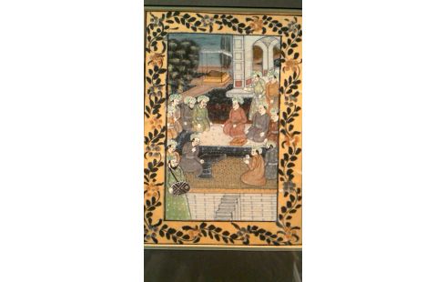 PEINTURE SUR SOIE ORIENTAL