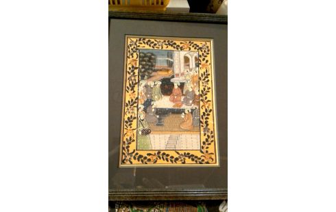 PEINTURE SUR SOIE ORIENTAL