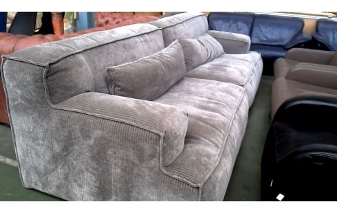 BUTACA. 4 PLAZAS PARDO TEJIDO