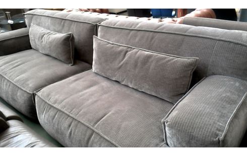 BUTACA. 4 PLAZAS PARDO TEJIDO