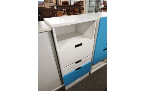 MEUBLE DE RANGEMENT IKEA BLANC BLEU