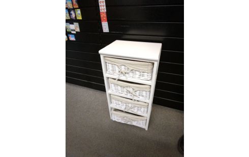 MEUBLE D'APPOINT TIROIRS BLANC