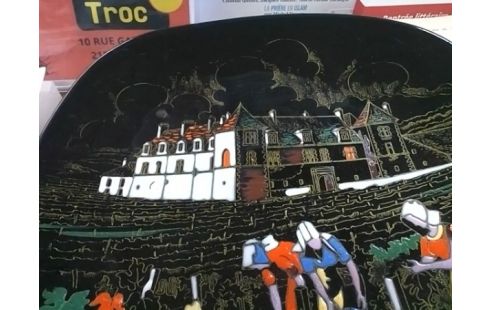 ASSIETTE DECO LONGWY GRAND FEU CHATEAU