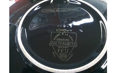 ASSIETTE DECO LONGWY GRAND FEU CHATEAU