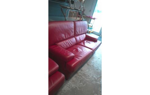 SALÓN CUERO BÚFALO ROJO