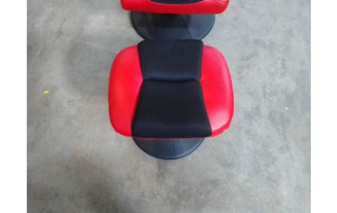 FAUTEUIL RELAX SKAI ROUGE + REPOSE PIED