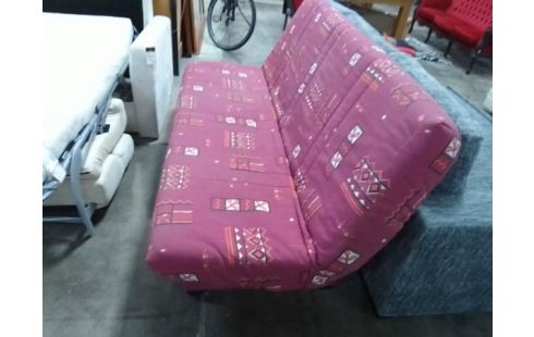 BANQUETTE CLIC CLAC CLIC CLAC TISSU ROUGE A MOTIF