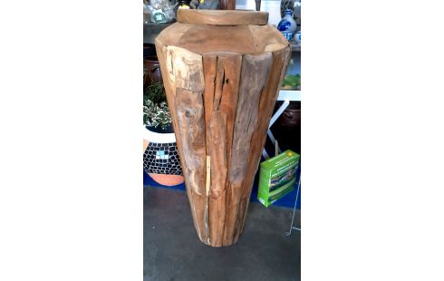 VASE TEAKHOLZ DAS STÜCK
