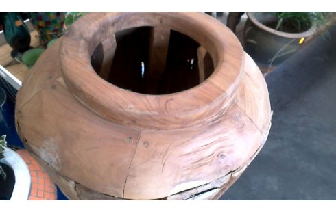 VASE TEAKHOLZ DAS STÜCK