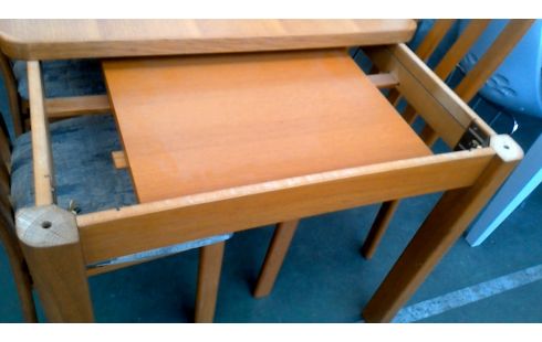 MESA DE COMEDOR MET, , 6 SILLAS ALARGO 55 CM