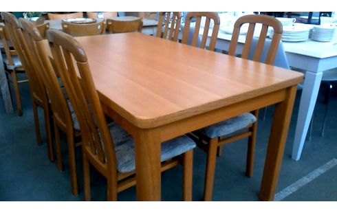MESA DE COMEDOR MET, , 6 SILLAS ALARGO 55 CM