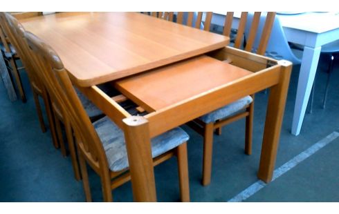 MESA DE COMEDOR MET, , 6 SILLAS ALARGO 55 CM