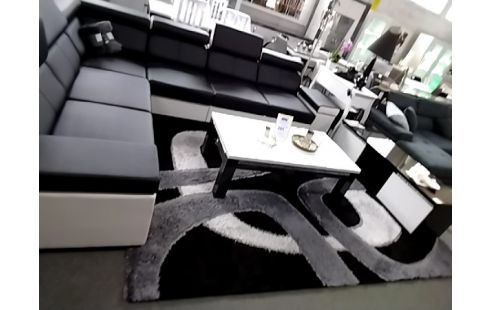 TAPIS MODERNE GRIS ET NOIR 200X290