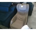 FAUTEUIL RELAX CUIR TAUPE/MARRON ELECTRIQUE