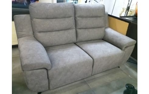 CANAPE TISSU TAUPE CLAIR 2 PLACES