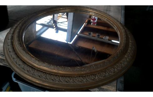 ESPEJO OVALADO, , MARCO DORADO