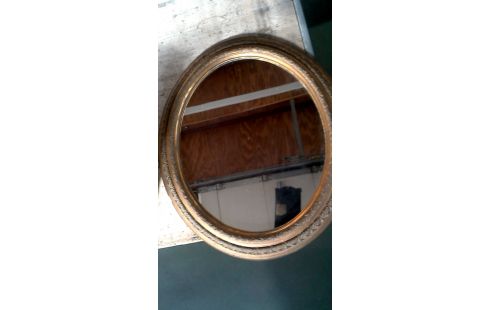 ESPEJO OVALADO, , MARCO DORADO