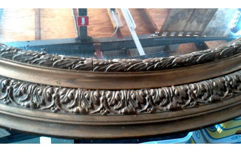 ESPEJO OVALADO, , MARCO DORADO