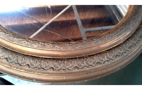 ESPEJO OVALADO, , MARCO DORADO