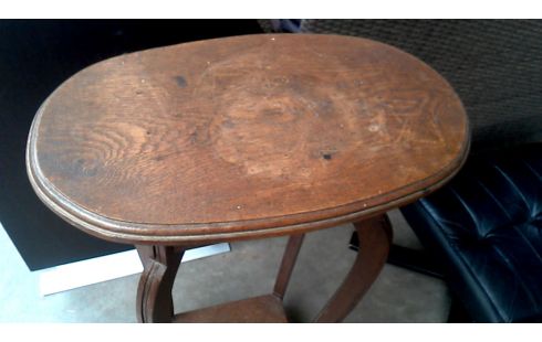 SERVIERTISCH OVAL ART DECO. EICHE