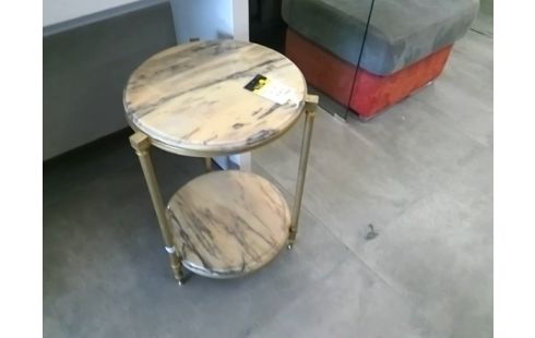 SELLETTE 2 PLATEAUX MARBRE ROND