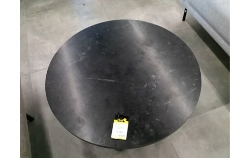 TABLE BASSE RONDE FACON MARBRE NOIR